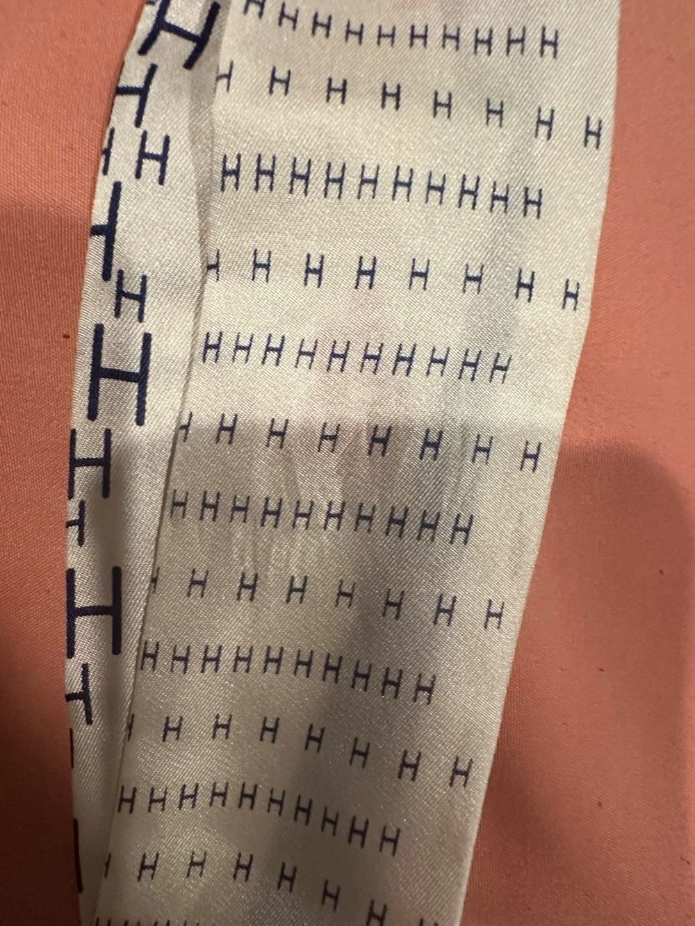 Hermès Blue & White Twilly Scarf - Picture 4 of 4